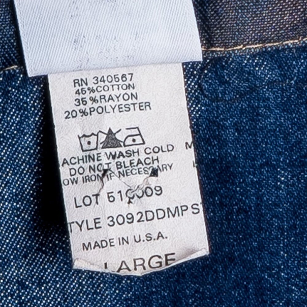 LA 405 Metallic Denim Jean Jacket VTG L Womens Blue Swirls Button Cotton USA - Picture 6 of 7